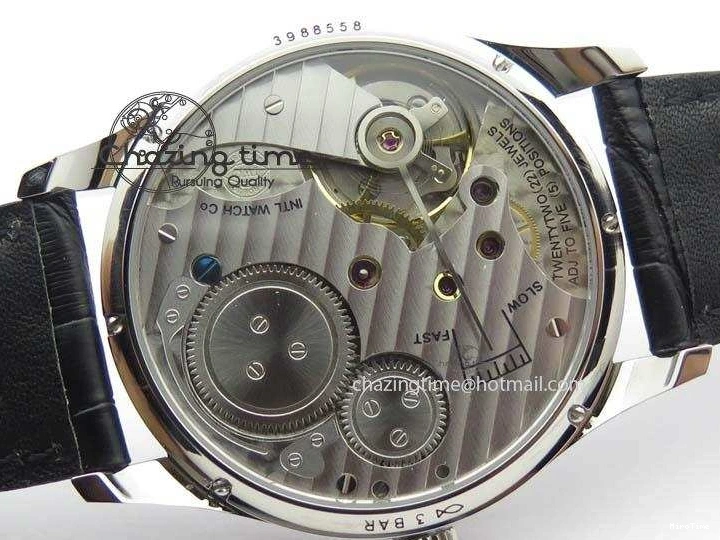 MIROTIME 0424 Effortless Portuguese IW544404 SS White Dial On Black Leather Strap A 7257